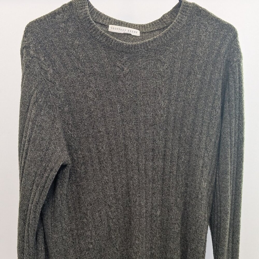 Geoffrey Beene Green Unisex Knit Sweater S